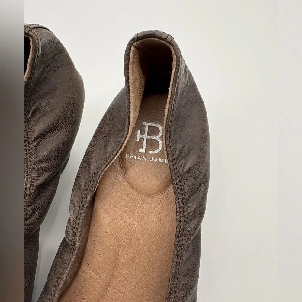 Brian James | leather Brown Women's wedge Shoes | size 9